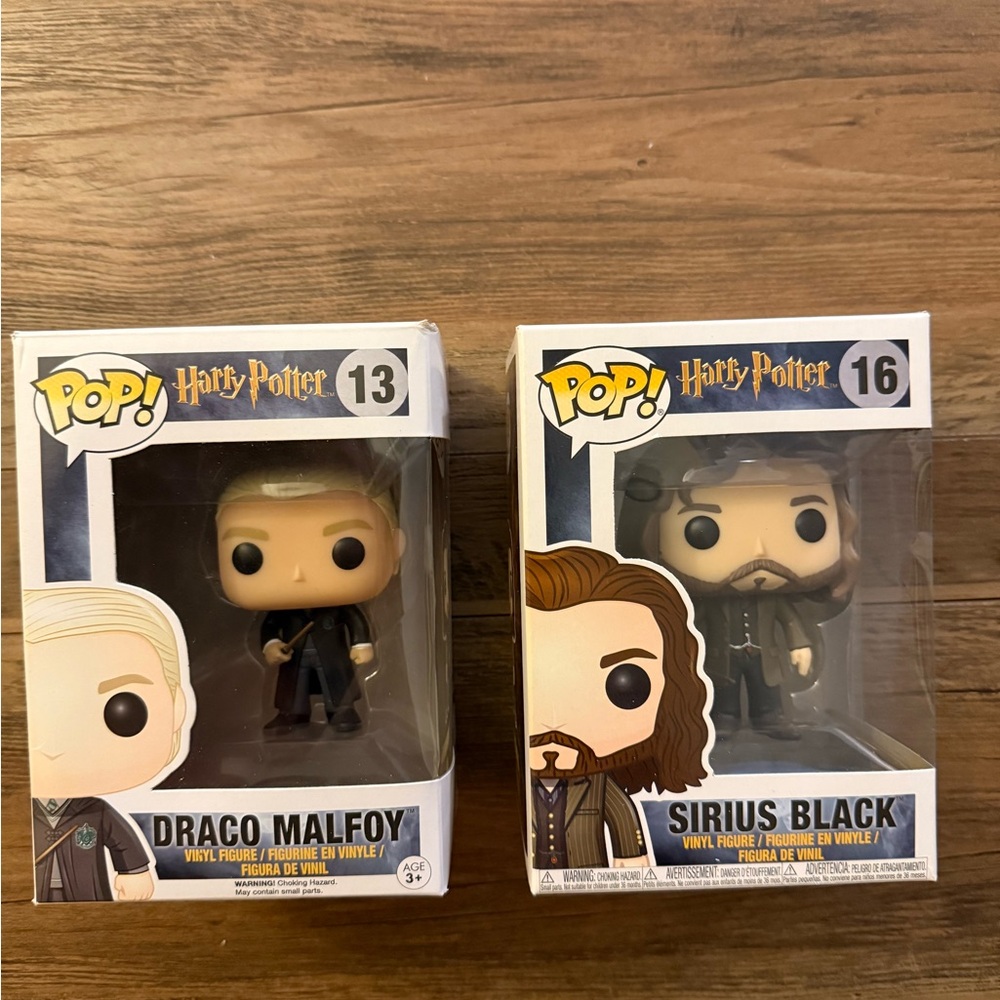 Funko Pop Harry Potter Figures - Draco Malfoy and Sirius Black